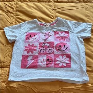Kids' Pink and White Graphic Tee